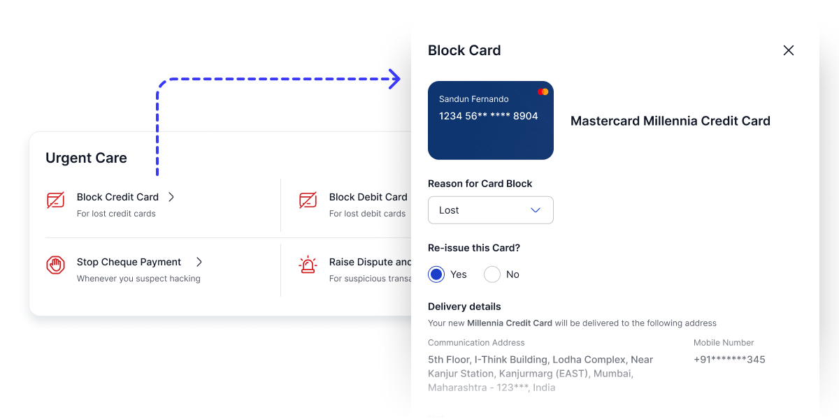 HDFC Block Card