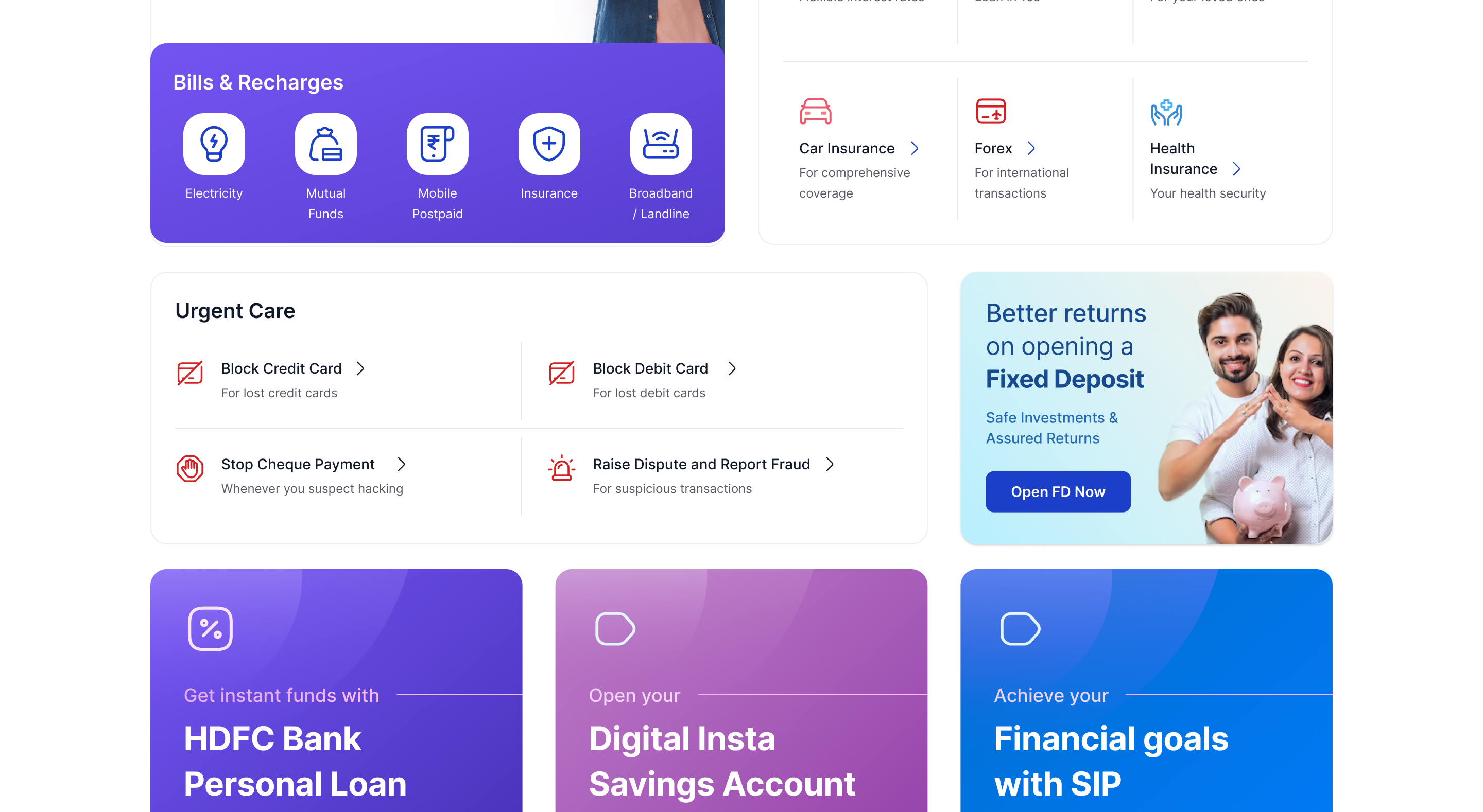 HDFC Dashboard Urgent Care